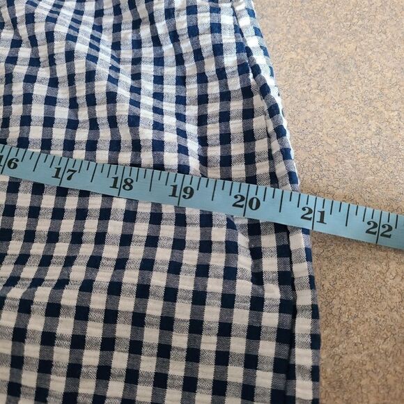Kenar Blue & White Gingham Wide Leg Capri Jumpsuit M - Picture 8 of 11